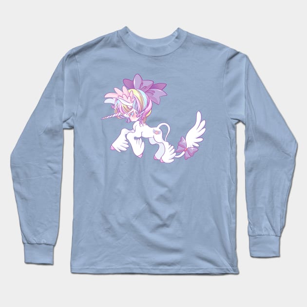 Pastel Unicorn Long Sleeve T-Shirt by SuburbiaKimera